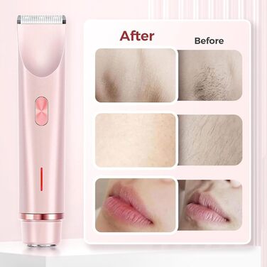 Електричний жіночий епілятор 2-в-1 Silky Glow: для тіла, обличчя, бікіні. Вологостійкий, рожевий