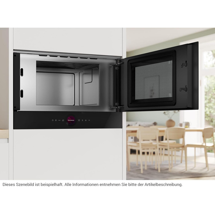 Вбудована мікрохвильова піч Bosch BFL524MS0 Serie 8, чорна, 60 см, 800 Вт