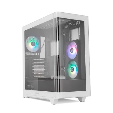Корпус для ПК NOX Xtreme Products White: ATX/Micro-ATX/ITX Midi-Tower з сітчастою передньою та верхньою панелями, скло з загартованого скла, 3 x 140 мм вентилятори, підтримка до 10 вентиляторів, USB-C/USB 3.0, білий (HUMMER ETHER W/B)