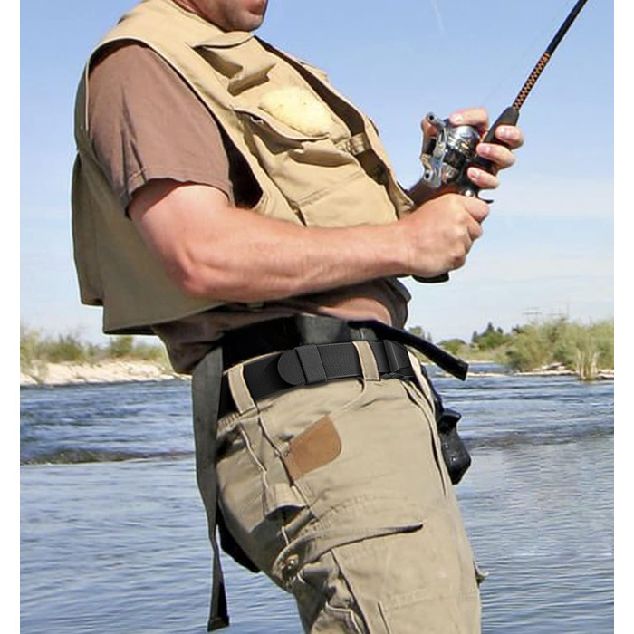 Тактичний ремінь BULLIANT для чоловіків: робочий, військовий, для піших прогулянок, ширина 3.8 см, металева пряжка швидкого кріплення, чорний, регульований, 115 см