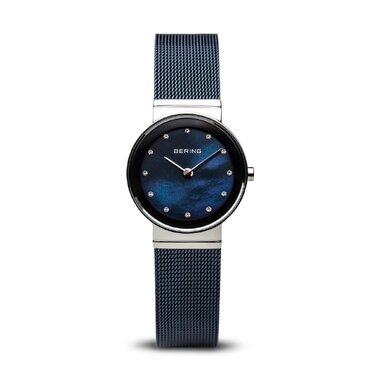 Жіночий кварцовий годинник Bering Classic 10126 зі сталевим корпусом 26 мм, міланським плетінням та сапфіровим склом, 5 ATM