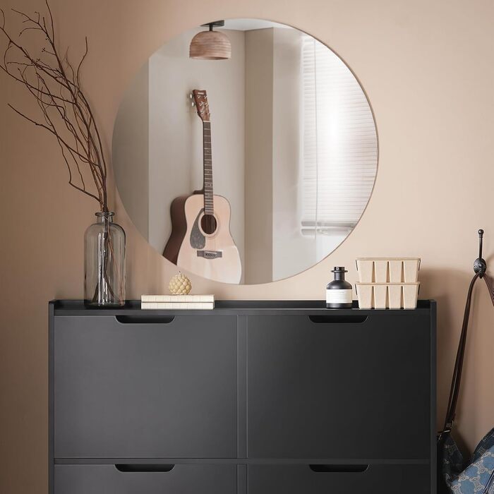 Тумба для взуття SoBuy FSR100-SCH, 4 секції, вузька, 8 полиць, чорна, 100x90x19 см