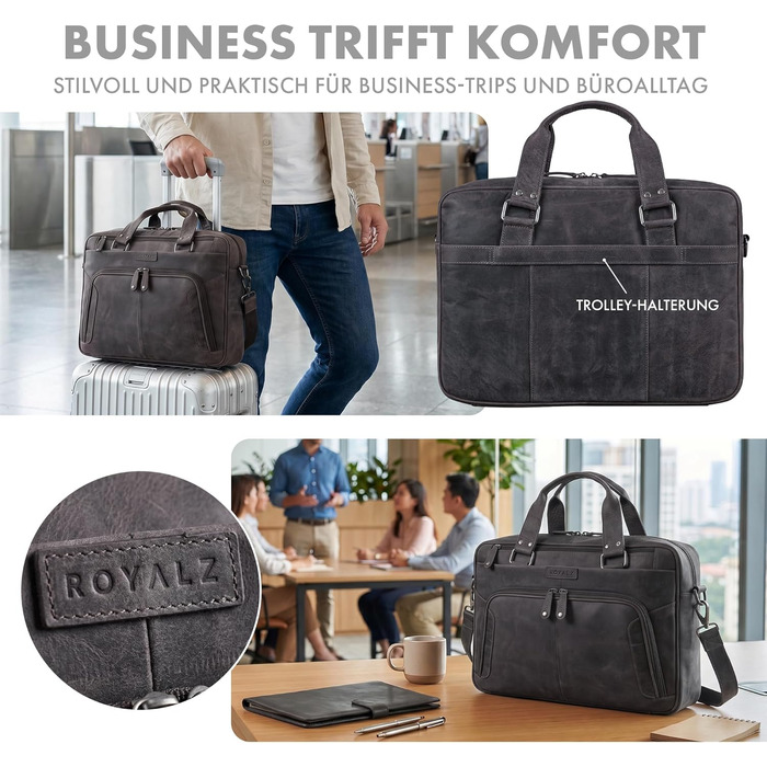 Сумка ROYALZ Chicago Leder чоловіча для ноутбука 15.6