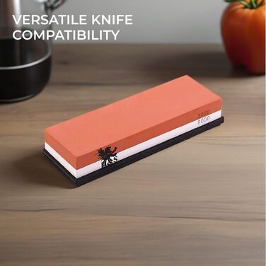 Набір точильного каміння H&S з неслизьким гумовим тримачем: двосторонній точильний камінь та брусок, зернистість 3000/8000, точилка для ножів, набір точильних каменів, мастильний камінь 10000, сталевий брусок