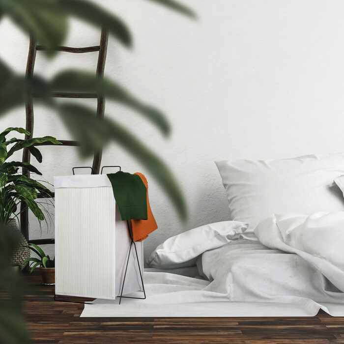 Relaxdays Laundry Basket Bamboo with Frame