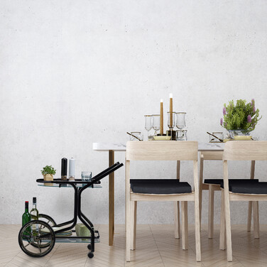 Relaxdays Black Serving Cart with 2 Levels