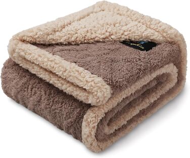 Водонепроникний коврик для собак Luciphia, флісовий, для тварин, для дому та на вулицю, захисний для дивану, ліжка, автокрісла, меблів, M (100 x 145 см), Хакі