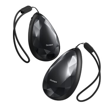 Електричні грілки для рук OCOOPA 2 шт., стильні, у формі діаманта з магнітом, акумуляторні, багаторазові, для жінок, подарунок на Різдво, для синдрому Рейно, піших прогулянок, кемпінгу, UT4 Rare (чорний)