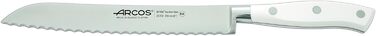 Набір ножів Arcos Riviera (5 шт.) з нержавіючої сталі, Santoku, 180 мм, рукоятка POM, білий (з підставкою)