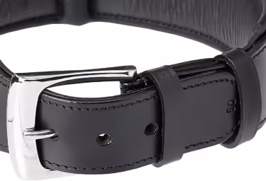 Nobby Leather Collar VINTO, black 60 cm (53-58 cm), 50 mm, 1 piece