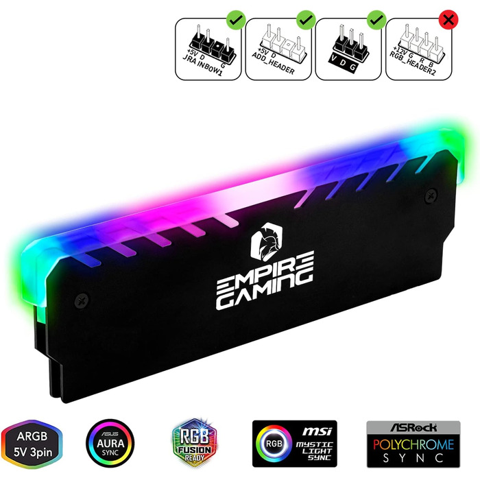 Кулер для ПК Empire Gaming Guardian з RGB підсвічуванням - тиха охолодження для процесора Intel та AMD