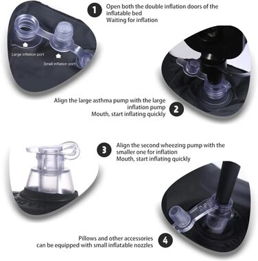 Надувний матрац для авто, чорний, з двома подушками та насосом. Підходить для кемпінгу, відпочинку та тематичних вечірок на природі. Чудовий подарунок друзям.