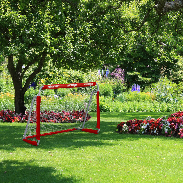 Relaxdays Football Goal Set, 2-Piece, Red