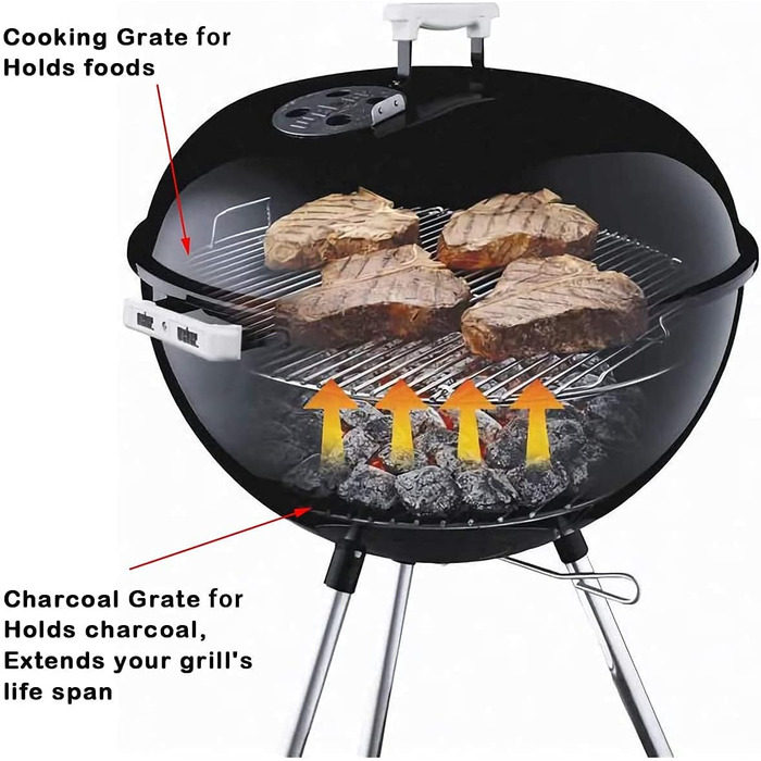 Колер-решітка Denmay 34 см для грилів Weber 47 см (One-Touch, Bar-B-Kettle, Smokey Mountain Cooker) 7440