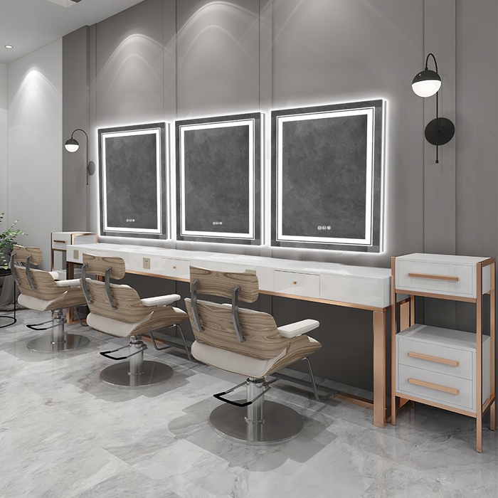LED-дзеркало у ванну з сенсорним перемикачем, 90x90 см