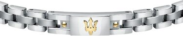 Браслет чоловічий Maserati JEWELS з нержавіючої сталі з позолотою, сірий - JM420ATH05