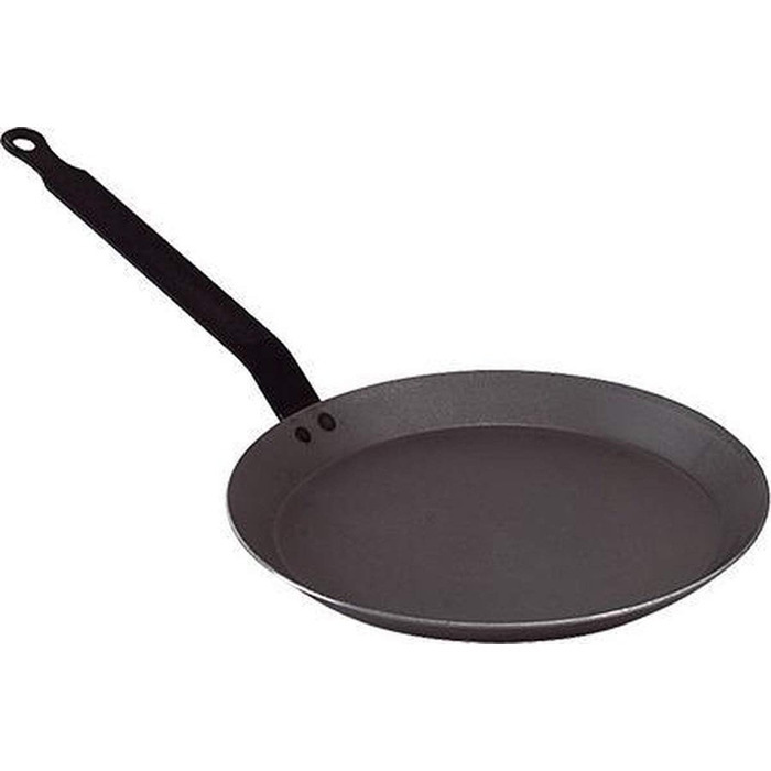 Млинцева сковорода de Buyer Carbone Plus, важка сталь, 24 см, срібляста