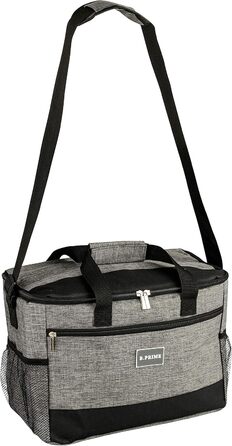 Термосумка B.PRIME 20L Classic Grey - Ізоляційна сумка для пікніка, подорожей та кемпінгу 36x26x22 см