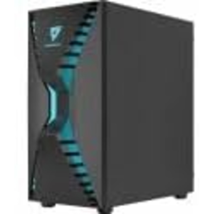 Корпус Aerocool Cronus Mid Tower для ігрового ПК з RGB підсвічуванням, вентилятором 140 мм та скляною бічною панеллю, підтримкою водяного охолодження та кабелеуправлінням, чорний