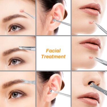 Набір для манікюру та педикюру CestMall 21 шт. з нержавіючої сталі. Професійний набір для манікюру та педикюру з нержавіючої сталі для чоловіків та жінок. Набір інструментів для догляду за нігтями з шкіряним кейсом, чорний