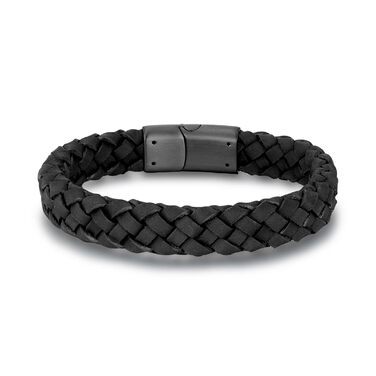 Чоловічий шкіряний браслет Bleng JEWLERY & CO з магнітним застібкою (чорний, 21 см)