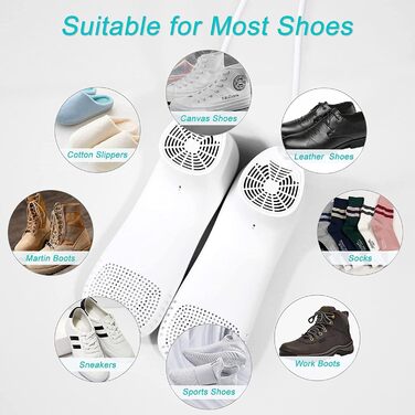 Ozon Shoe Dryer Electric Boot Dryer Shoe Warmer Boot Warmer - Ozone Deodorizer with Timer Function | No Noise | Strong Wire | EU Plug (Pm10(dry with fan))