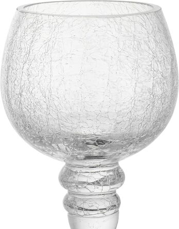 Romadedi Tealight Candle Holders Candle Holders Glass - Lantern Candle Holders Decoration Queck 3-Piece Set 23.5/25.5/31.5 cm for Tealights, Votive Candles, Pillar Candles, Living Room Table Decoration, Wedding (Transparent)