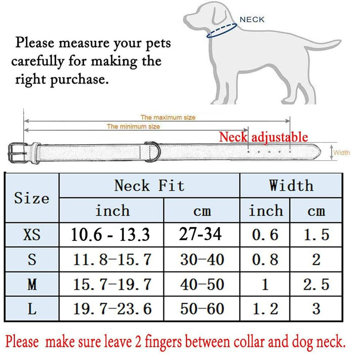 Персоналізоване шкіряне нашийник для собак з гравіюванням імені та номером телефону, ідентифікаційний нашийник для собак, підходить для собак маленьких, середніх та великих порід, L (ширина 3 см, обхват шиї 50–60 см), Колір: Коричневий
