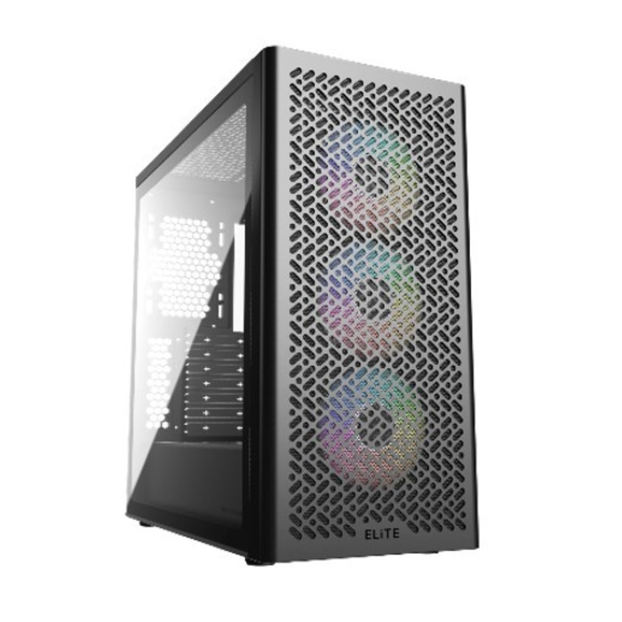 Корпус Cooler Master Elite 502 ARGB Midi Tower, чорний
