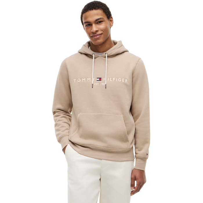 Чоловічий худі Tommy Hilfiger з капюшоном та логотипом, колір Beige Batique Khaki, розмір L