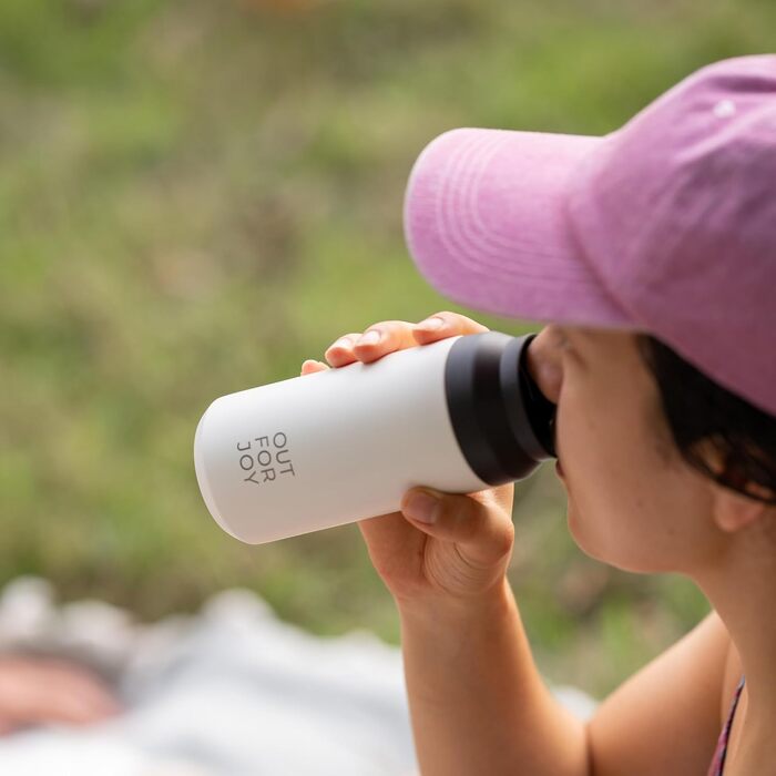 Термокружка з нержавіючої сталі 350 мл | Термокружка для кави та чаю на винос | З подвійними стінками, ізольована, не протікає | Travel Tumbler | Зберігає тепло 4 години / холод 8 годин (Білий Шовк)