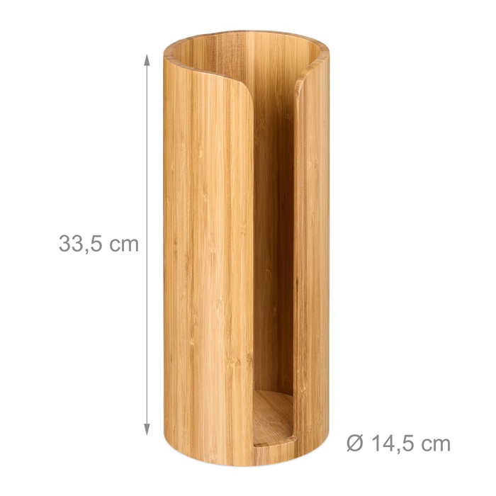 Relaxdays Toilet Paper Holder made of Bamboo