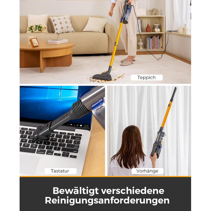 Потужний пилосос Con XL-606-60: 60KPa, 680W, 7м, контейнер 800мл, для твердих поверхонь, помаранчевий