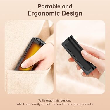 Jonwall Електричні кишенькові грілки для рук 2 шт., USB-зарядка, 3 рівні нагріву, для кемпінгу, гольфу, теплий подарунок, чорний