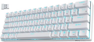 Механічна клавіатура RK ROYAL KLUDGE RK61-US 60% з підсвічуванням, Bluetooth/2.4Ghz/USB, Hot-Swappable, QWERTY, для Windows/Mac