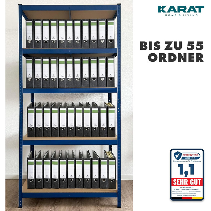 KARAT Heavy-Duty Shelving Unit, 2-Piece Set, 40 x 90 x 180 cm