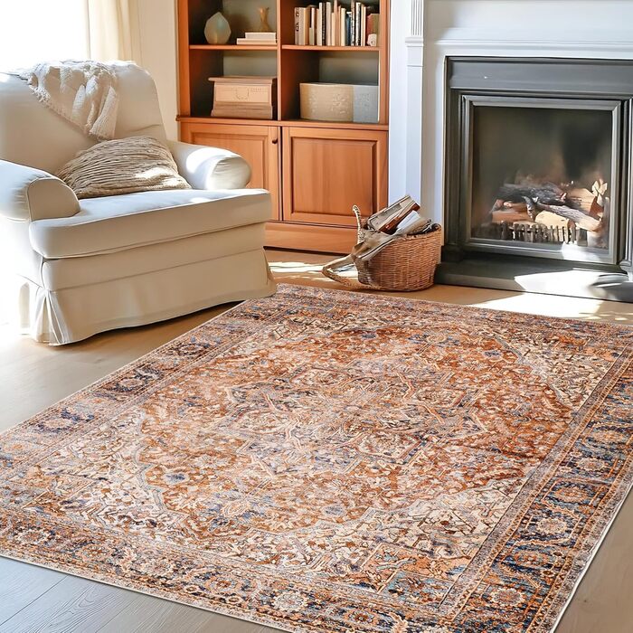 Килим миючий, штучна вовна, світло-бежевий, 305x244 см, для дому (спальня, їдальня)