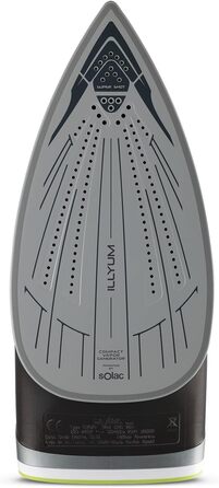 Праска з парогенератором Solac CVG9512 Intelligent Evolution Sensor, 2800 Вт, сірий колір, з технологією сенсорів, видаляє віруси та бактерії, ECO та Turbo режими
