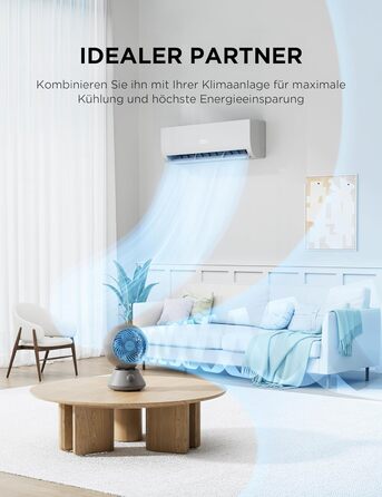 Вентилятор з циркуляцією повітря Midea MDF24JG – тихий, з автоматичним гойданням та регулюванням кута нахилу