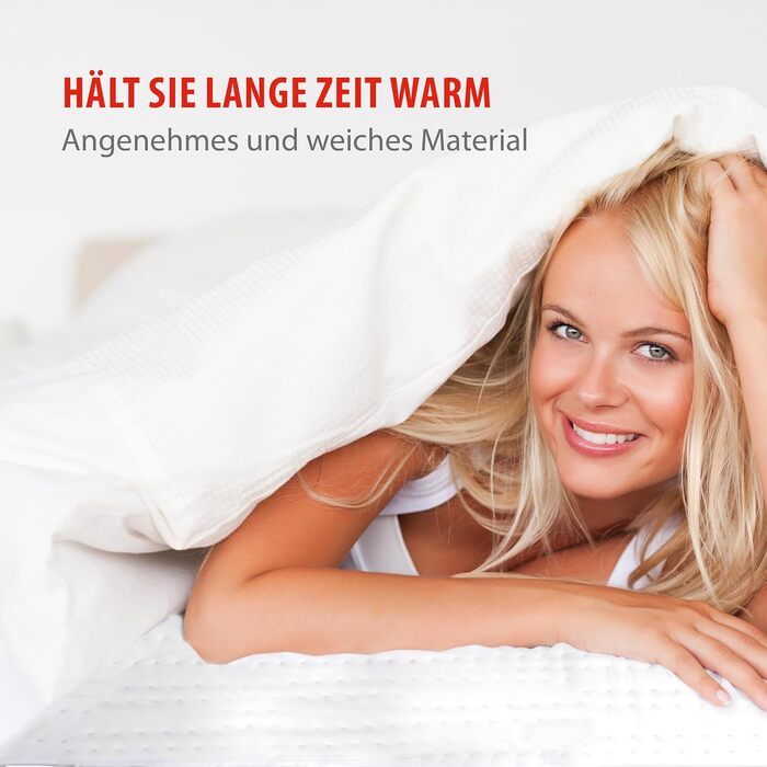 Електрична ковдра Alpina 80 x 150 см, 60 Вт, 3 режими нагріву, біла, поліестер