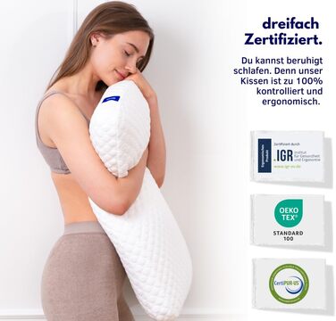 Ортопедична подушка для шиї sleepi® Comfort 70x40x13 см | Пам'ятний пінополіуретан | Оптимальна підтримка та розвантаження тиску