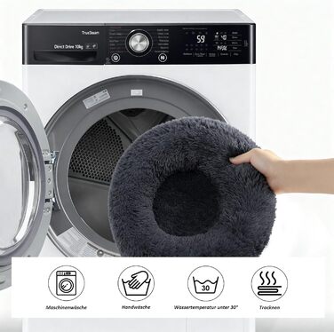 CALIYO Крісло-гніздо для собак та котів, середнього розміру, 70 см, темно-сірий