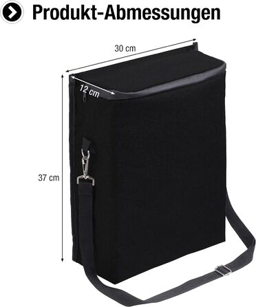 Master Cooler Bag 40 x 26 x 31 cm - 32 Liter Capacity - Cooling Insulation - With Shoulder Strap - Securely Closing Zipper - Water-Resistant Material / Thermal Bag / 6816830 (Black)