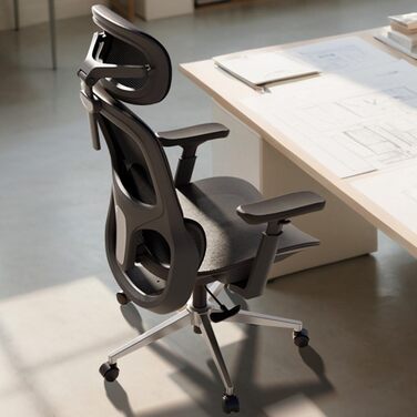 Hbada P2 Air Ergonomic Office Chair with 3D Lumbar Support, Adjustable Mesh Chair, 3D Armrests, Headrest & Comfortable Seat - Home & Office Desk Chair (Black, Luxury Version)