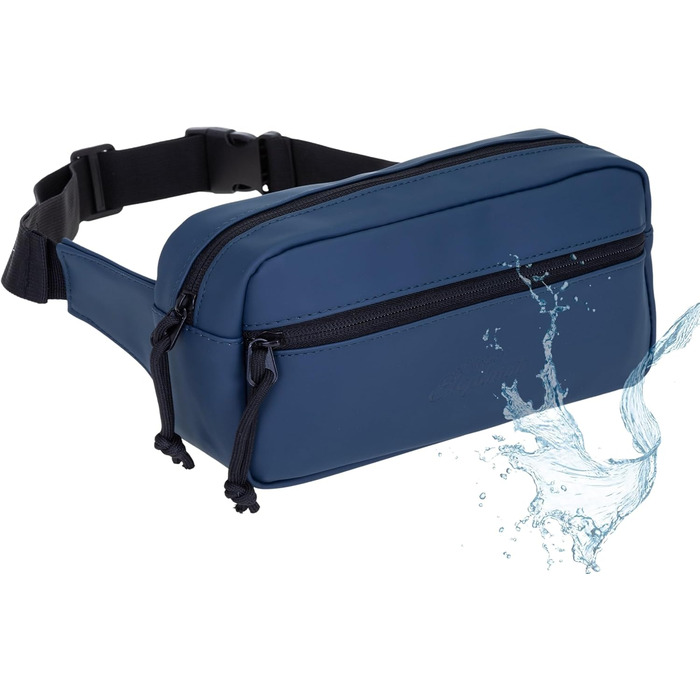 Сумка на пояс, бананка Wimmerl Elephant 12827, водонепроникна, унісекс, для чоловіків та жінок, з брелоком (синій)