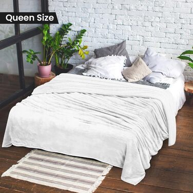 Плед Utopia Bedding з штучного хутра Sherpa, 200x150 см: теплий, м'який, для ліжка, дивана, кемпінгу та подорожей