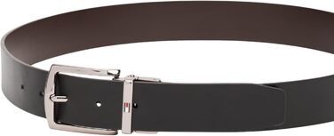 Чоловічий ремінь Tommy Hilfiger Denton 3,5 см, двосторонній, 95 см, коричневий (Testa Di Moro / Black)