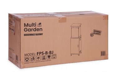 Газовий обігрівач MultiGarden 13 кВт, сталь та скло, 136 см