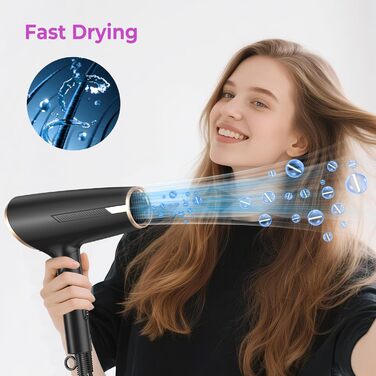 Набір для укладки волосся 5 в 1 Airstyler: фен, щітка, плойка, брашинг, стайлер. Чорний (1800W, складний)