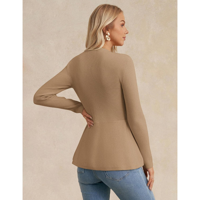 Жакет Grace Karin для жінок: елегантний кардиган-болеро з довгим рукавом, колір верблюжий, осінь, вільний крій A-силует